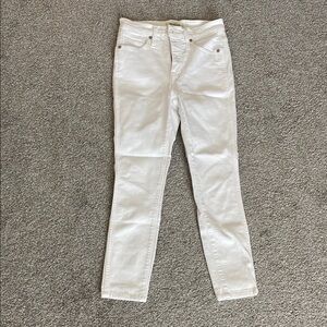 Madewell White Skinny Jeans Modern Fit